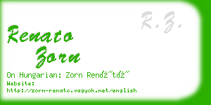 renato zorn business card